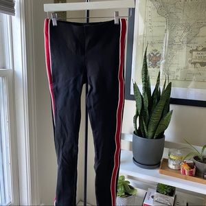 Zara leggings with red stripe detail